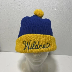 NCAA University Of Kentucky Wildcats Vintage Cuffed Pom Wintermütze 70er - Bild 1 von 6