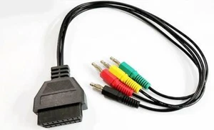 Adaptador conector hembra OBDII F-KTS 4 bananas OBD2 16 pines para bananas de 4 pines - Imagen 1 de 1