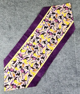 Halloween Table Runner Purple Witches Moon Black Cat Handmade Cotton 34"x 13" - Imagen 1 de 8