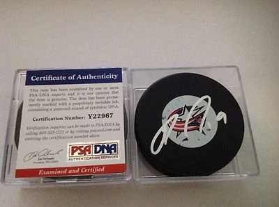 Disco de hockey firmado por Ryan Johansen Columbus Blue Jackets PSA ADN certificado de autenticidad autografiado b Foto 1 de 4