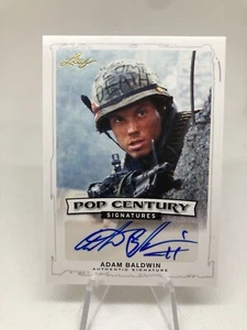 2014 Leaf Pop Century autógrafo Adam Baldwin #BA-AB1 chaqueta metálica completa automática - Imagen 1 de 2