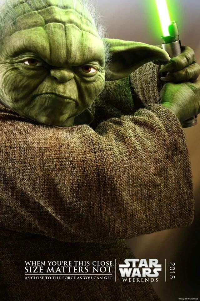 Póster de fin de semana exclusivo de YODA 2015 Disney Star Wars titular del pase anual WDW Foto 1 de 1