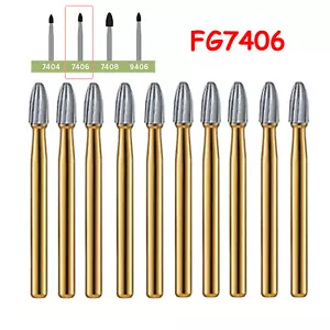 Dental Wolframstahl Hartmetall Fräser FG 7406 Eierform F Hochgeschwindigkeitshandstück - Bild 1 von 7