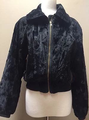 Chaqueta de esquí Skea Paris/Vail para mujer negra de piel sintética bombardero pony talla 6 EE. UU. Colorado Foto 1 de 4