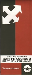 1962 Mappa stradale Tidewater: San Francisco (Penisola settentrionale) NOS - Foto 1 di 1