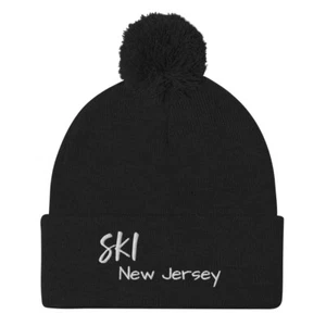 Ski New Jersey Pom-Pom Beanie Hat - Picture 1 of 24