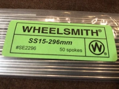 Wheelsmith SS15 296mm Silver spokes Pack Of 50 - Image 1 of 4