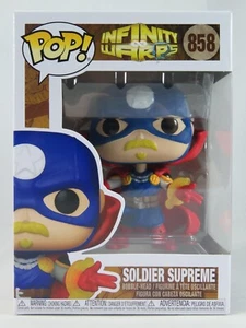 Marvel Funko Pop - Soldier Supreme - Infinity Warps - No. 858 -Free Protector - Picture 1 of 13