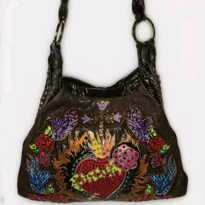 KIPPYS SWAVORSKI CRISTAL VIEJA ESCUELA CORAZÓN CORONADO BLUEBIRD CRUZ ROSA HOBO $1,535 Foto 1 de 4