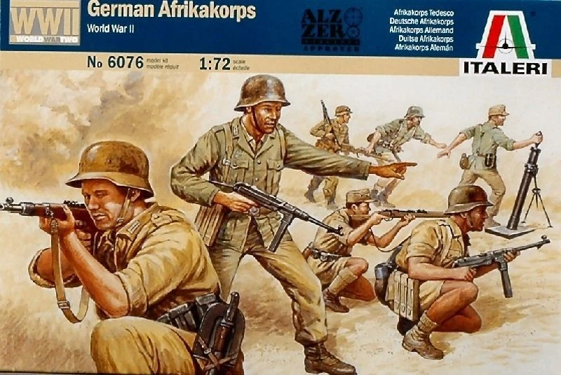 Italeri IT6076 WW II GERMAN AFRIKA KORPS KIT 1:72 Modellino - Immagine 1 di 1