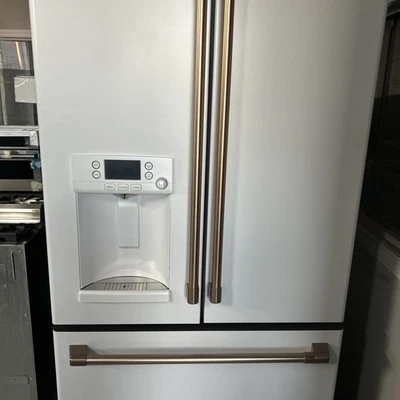 Ge Cafe White Matte Refrigerator 36 In Full Size Fridge - Image 1 of 4