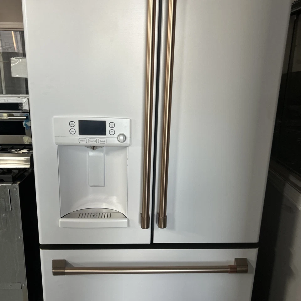 Ge Cafe White Matte Refrigerator 36 In Full Size Fridge - Image 1 of 4