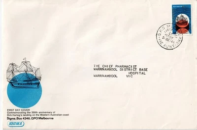 1966 Sigma 1st Day Cover, DirkHartog, 4c matching stamp, Postmarked Melbourne(C) - Image 1 of 3