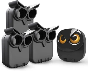 HTZSAFE Owl Home Security Wireless Driveway Alarm 1 Receiver + 3 Sensors - Picture 1 of 12