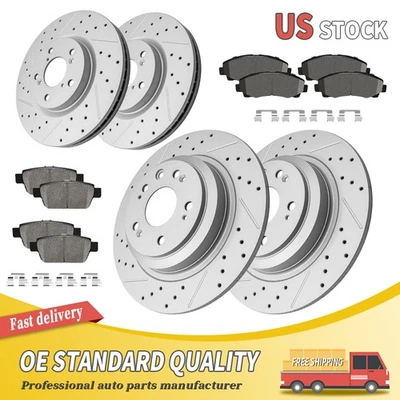 Pastilla de freno perforada delantera trasera para Acura TL 2009-2013 2014 Foto 1 de 4