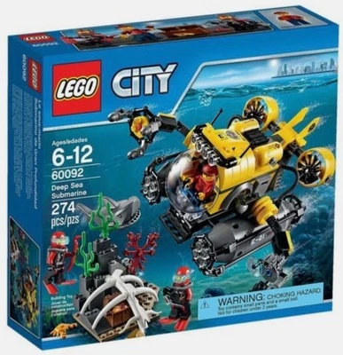 Vintage LEGO 60092 Deep Sea Submarine Retired 2015 Complete w Minifigs & Manual - Image 1 of 4