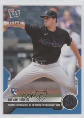 2021 Topps Now Blue /49 Trevor Rogers #60 Rookie RC - Image 1 of 2