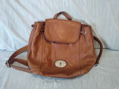 Vtg Fossil Leather Maddox Keyhole Backpack Brown See Pictures - Image 1 of 4