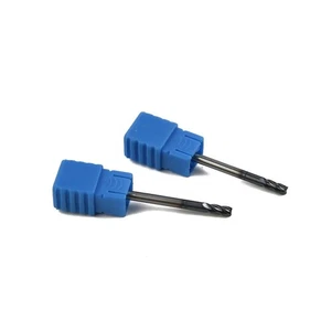 2 Teile Wolfram Karbid HRC45 4 Bohrer Schaftfräser 3MM Schaft Fräse Werkzeug Kit - Photo 1/12
