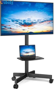 Supporto TV Da Pavimento Porta TV Con Ruote Carrello per Schermi Plasma/Lcd/Led - Foto 1 di 13