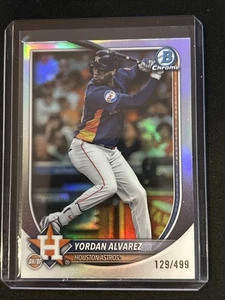🔥Yordan Alvarez 2025 Bowman Chrome #81 Refractor 129/499 Houston Astros - Picture 1 of 3