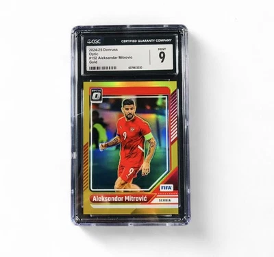 Aleksandar Mitrovic Gold 2024-25 Panini Optic Donruss Fulham GRADED CGC /10 - Image 1 of 2