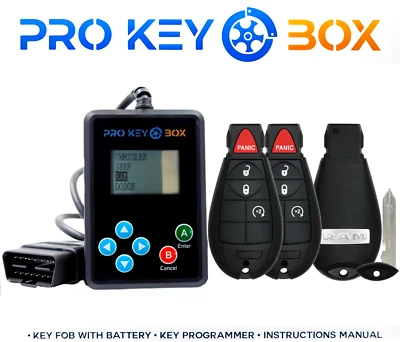 2 New OEM Remote Key Fob & Programmer for 2009-2012 Dodge Ram 1500 2500 3500 - Image 1 of 4