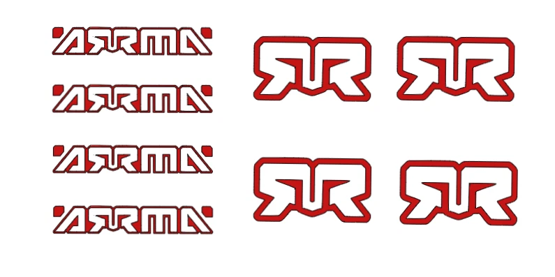 ARRMA  Mini  ( 8 Piece ) Logo  DIE-CUT  Decal  Kraton  Mojave  Typhon  Outcast - Image 1 of 1