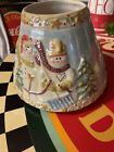 Yankee Candle Snowman Family Christmas Winter Large Jar Candle Ceramic Shade