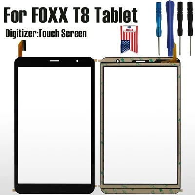 8" Touch Screen Digitizer Glass Panel Replacement For Foxx T8 / Foxxd T8 Tablet