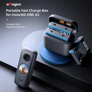 aMagisn Fast-charging Case Portable Battery Storage Box For Insta360 ONE X2 - Picture 1 of 12