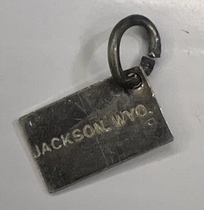 Colgante de plata esterlina 925 Bell Trading Jackson Wyoming WY EE. UU. Etiqueta postal etiqueta - Imagen 1 de 6