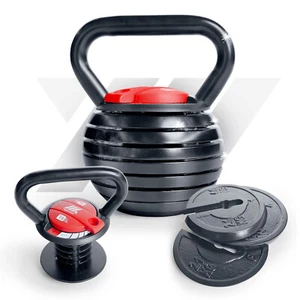 KETTLEBEL Pesi Palestra REGOLABILE da 3,5 fino a 18 kg. a CARICO VARIABILE 7 PCS - Foto 1 di 6