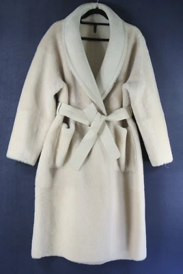 NUEVO Abrigo Mackage Hana 2 en 1 Bata de Oveja Crema Talla M #dc291 Foto 1 de 4
