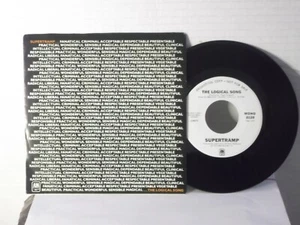 Supertramp,A&M 2128,"The Logical Song"US,7" 45 w P/S, 1979 PROMO hit classic,M - Picture 1 of 3