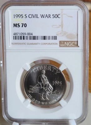 MS70 1995-S Civil War Battlefields Commemorative Half Dollar NGC - Image 1 of 2