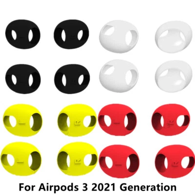 2Pair Silicone Earbuds Case Cover Ear Tips For Airpods 3 3rd Gen Generation 2021 - Image 1 of 4