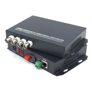 4CH Video Ethernet over Fiber optic media converters FC-Transmitter and Receiver - Bild 1 von 5