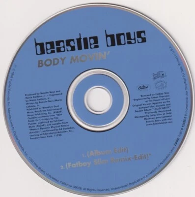 Beastie Boys – Body Movin' (Fatboy Slim Remix-Edit) - Import 2 Track Promo CD - Bild 1 von 2