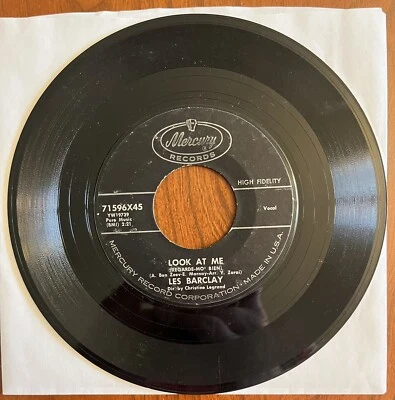 Les Barclay Look At Me / Down By The Riverside 45 RPM Record VG+ - Image 1 of 2