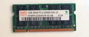 NEW HYMP512S64EP8-Y5 GENUINE HYNIX LAPTOP MEMORY 1GB PC2-5300S DDR2 (CA610)