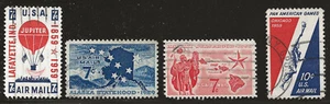 US Scott #C53-56, Singles 1959 Air Mail FVF Used - Picture 1 of 1