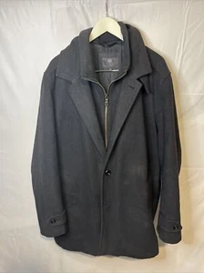M&S Collection Mens Long Grey Wool Coat Size XXL - Picture 1 of 3