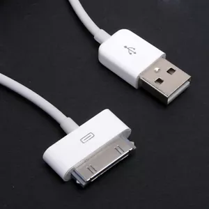 2x 1M USB Data/Charging cable for Apple Iphone 4s, 4, 3GS, 3, IPOD Touch, Ipad.. - Picture 1 of 1