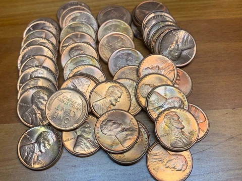 1950D Gem BU Roll Lincoln Cents! Super Fresh! Cover
