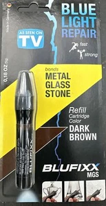 Glue UV-Blue-Light  Refill Cartridge “Dark Brown”. Blufixx Brand - Picture 1 of 3