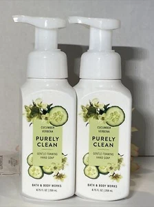 Bath & Body Works Foaming Hand Soap Lot Set of 2 PURELY CLEAN CUCUMBER VERBENA - Picture 1 of 1