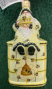Patricia Breen Designs Tea Time Bees Plaid - 4" Ornament - Vintage - Picture 1 of 3