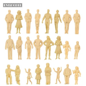 24pcs Model Trains G Scale 1:25 Unpainted Figures People 21 Different Poses - Picture 1 of 5