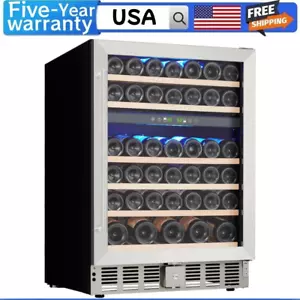๐24 Inch Wine Cooler Under Counter 52 Bottle Mini Fridge Wine Cooler Refrigerat - Picture 1 of 7